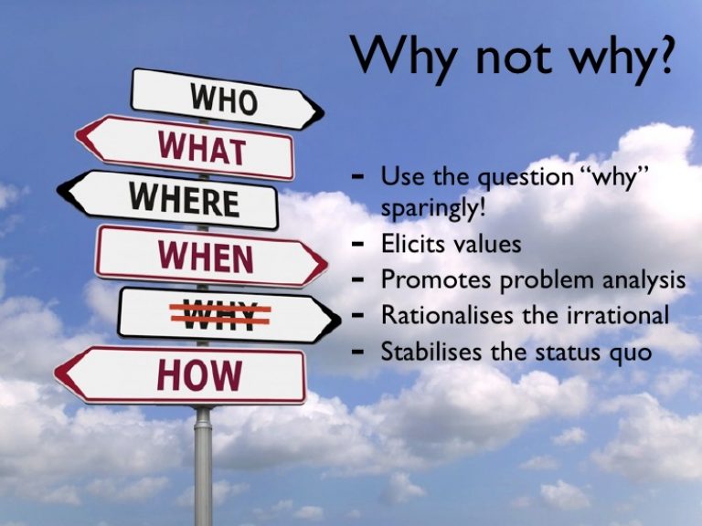 The whys of why not why