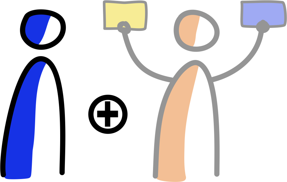 drawing of fading scrum master